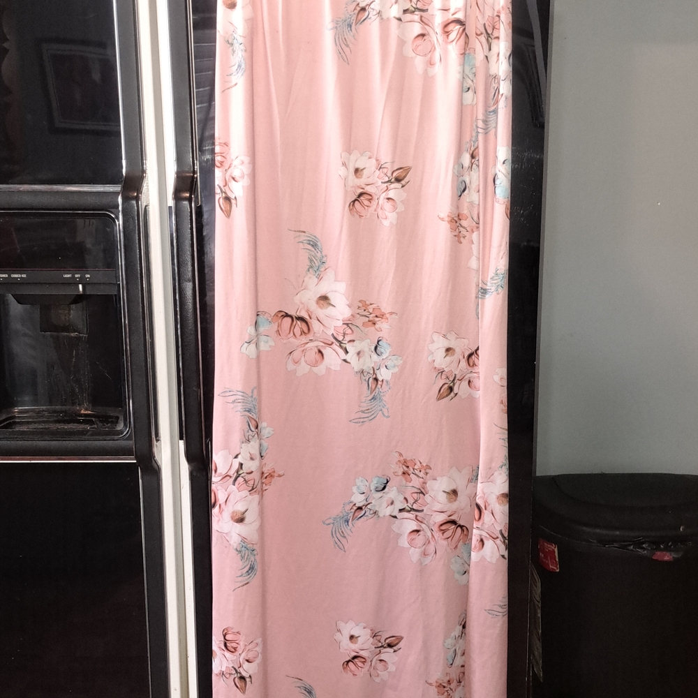 Source Unknown Pink Floral A-Line Skirt